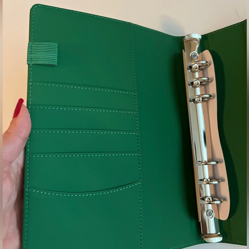 New Green Soft Vinyl Planner 6 rings